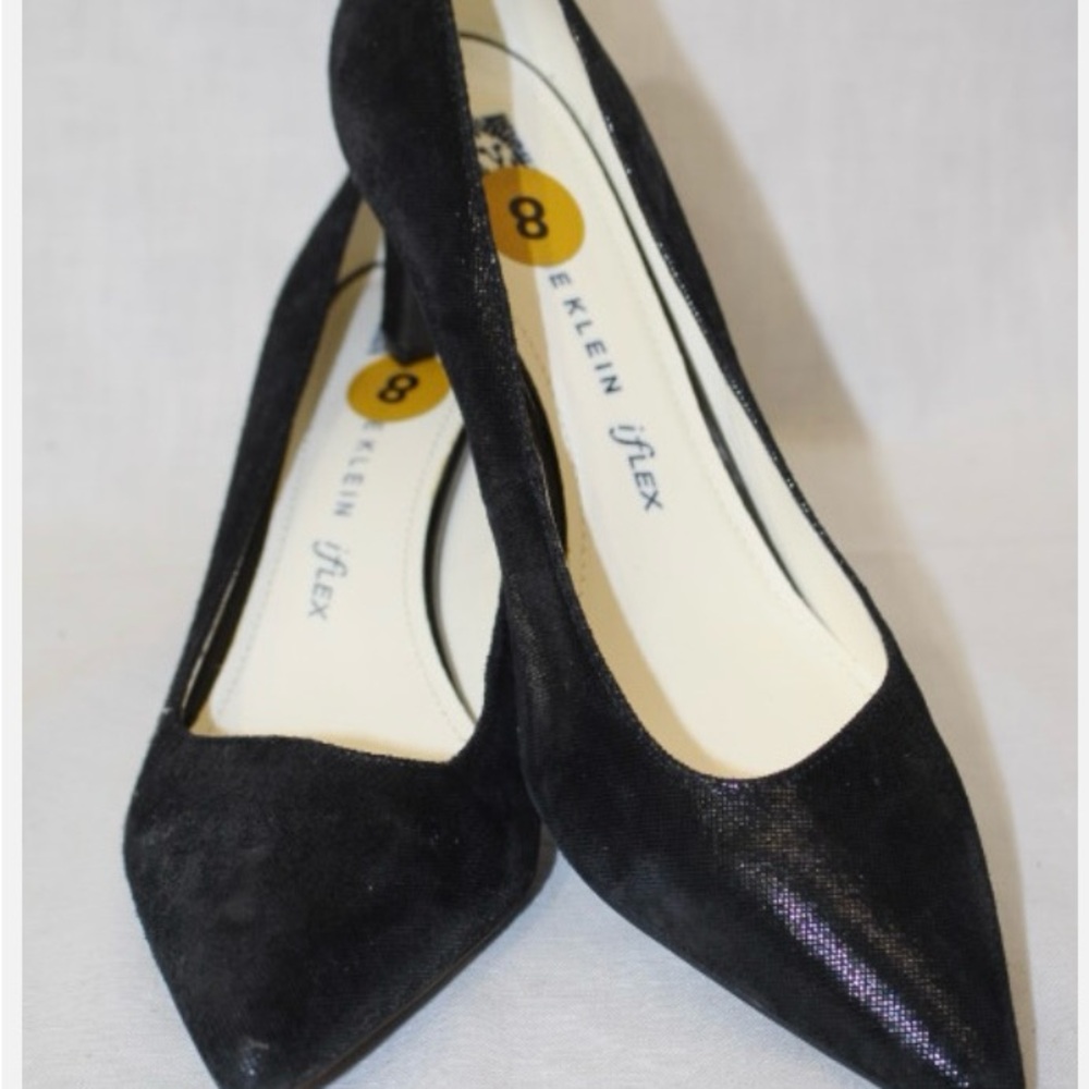 Anne Klein Black Suede Heels